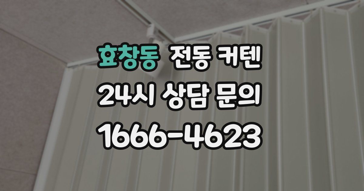 효창동 전동 커텐