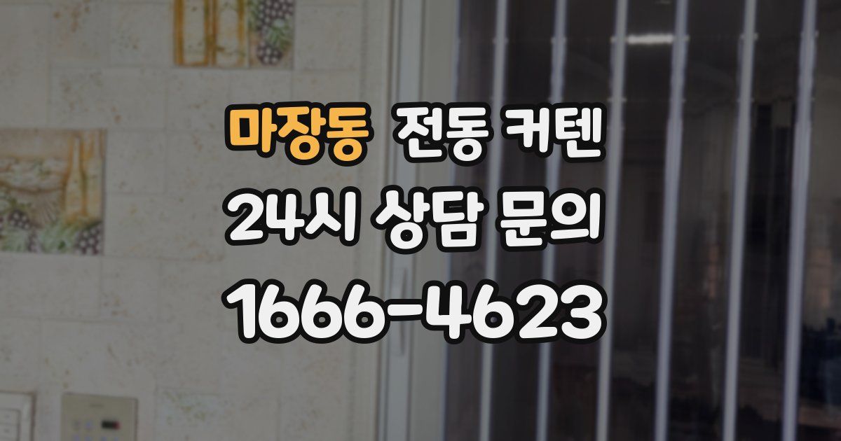 마장동 전동 커텐