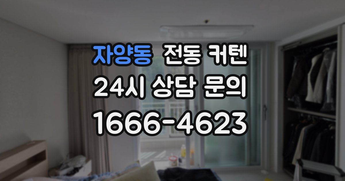 자양동 전동 커텐