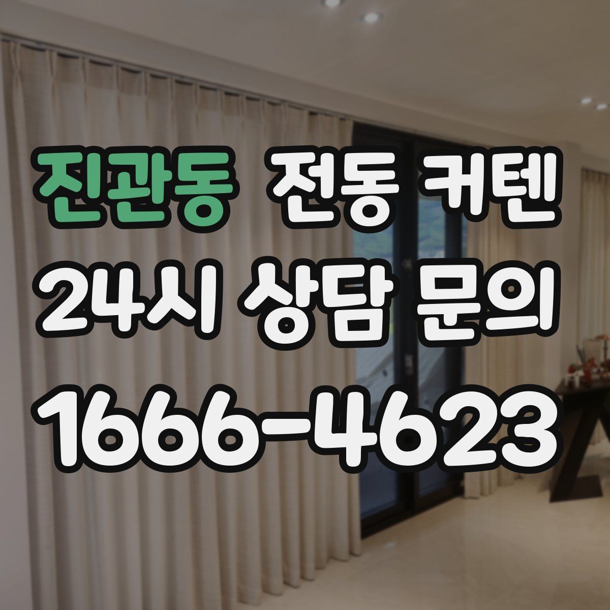 진관동 전동 커텐