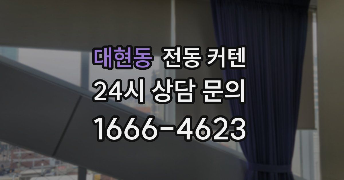 대현동 전동 커텐