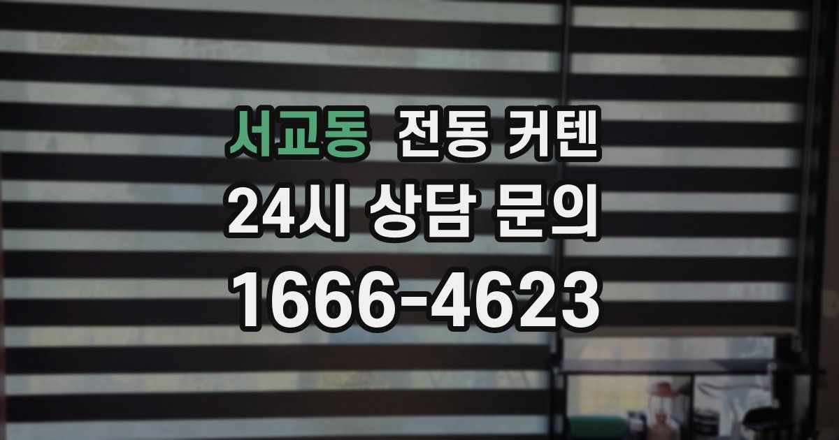 서교동 전동 커텐