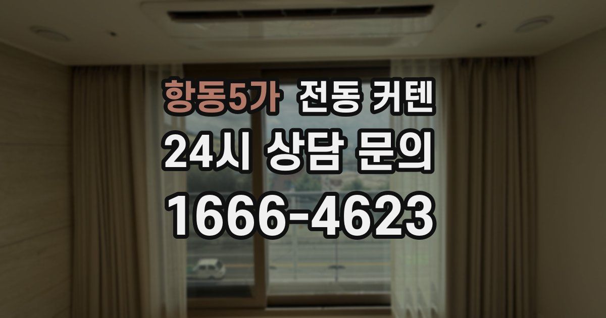항동5가 전동 커텐