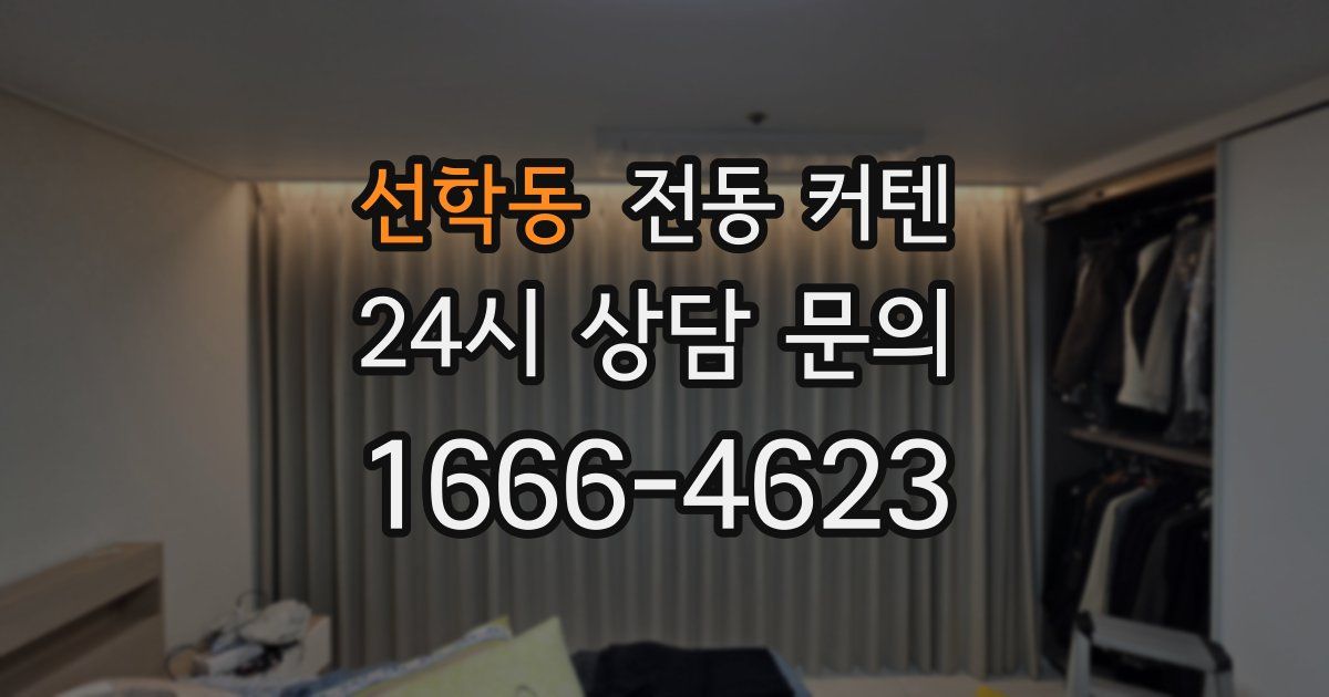 선학동 전동 커텐