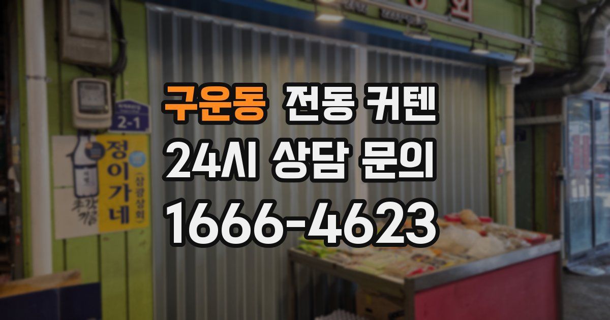 구운동 전동 커텐