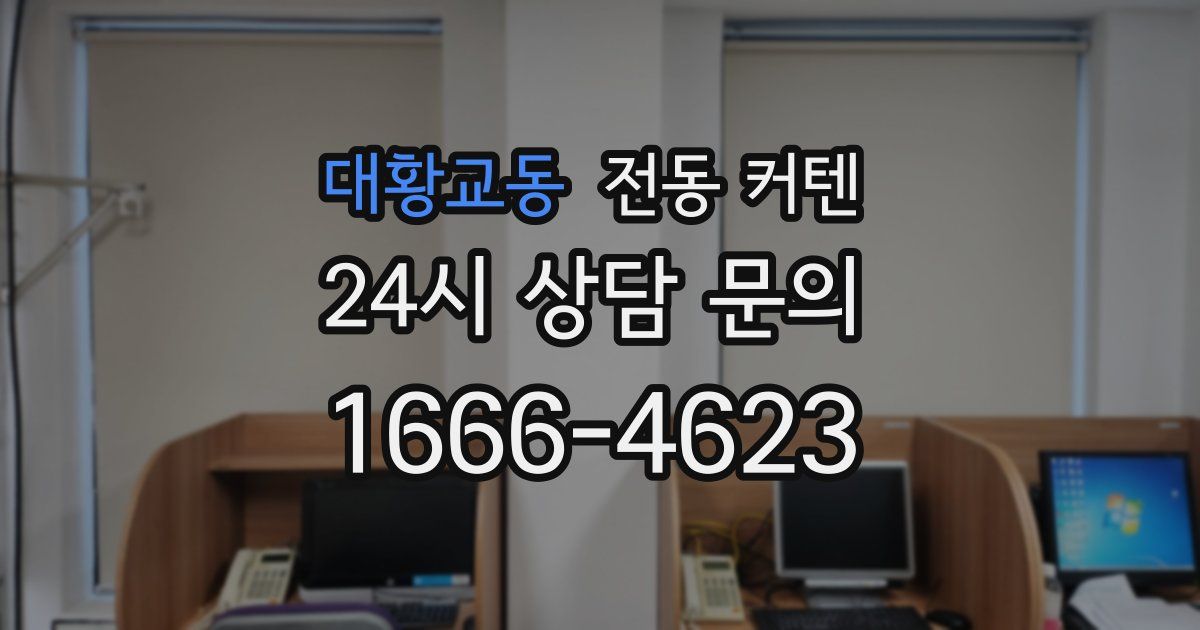 대황교동 전동 커텐