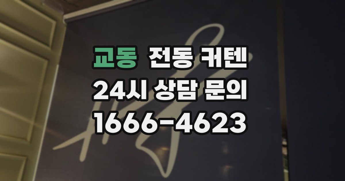 교동 전동 커텐