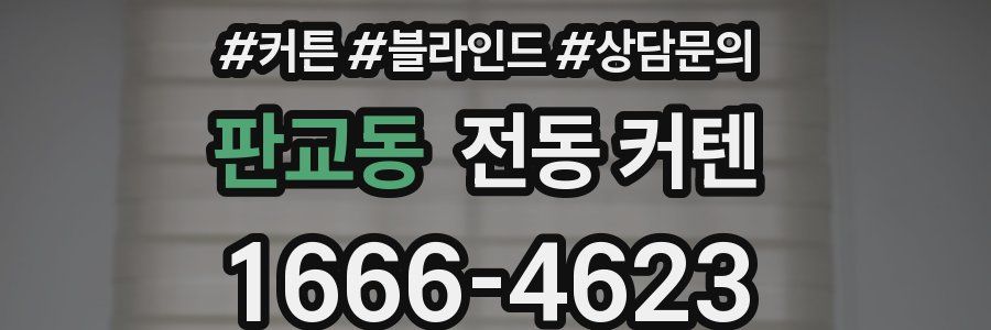 판교동 전동 커텐