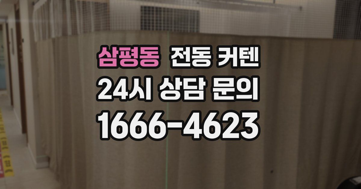 삼평동 전동 커텐
