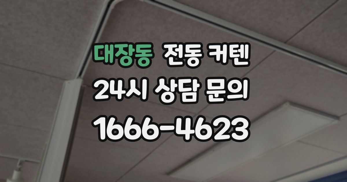 대장동 전동 커텐