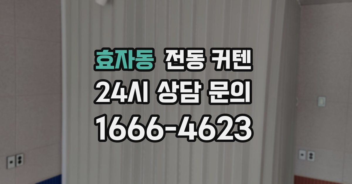 효자동 전동 커텐