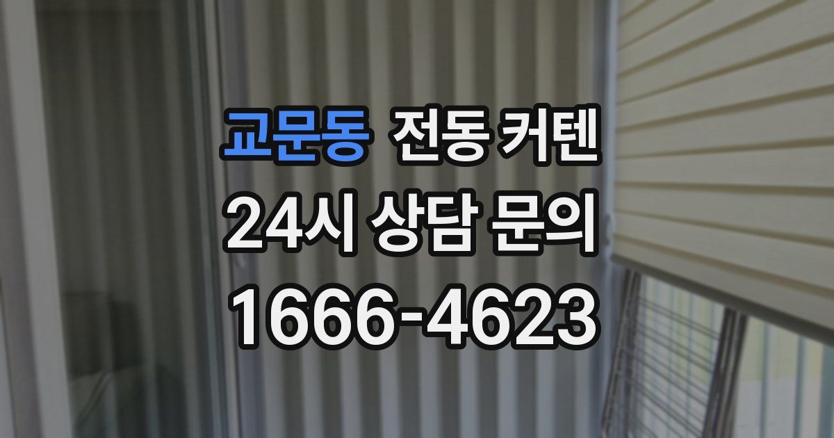 교문동 전동 커텐