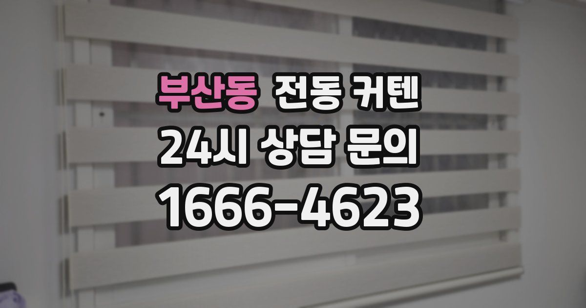 부산동 전동 커텐