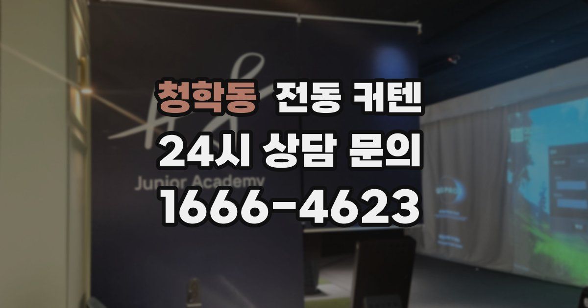 청학동 전동 커텐