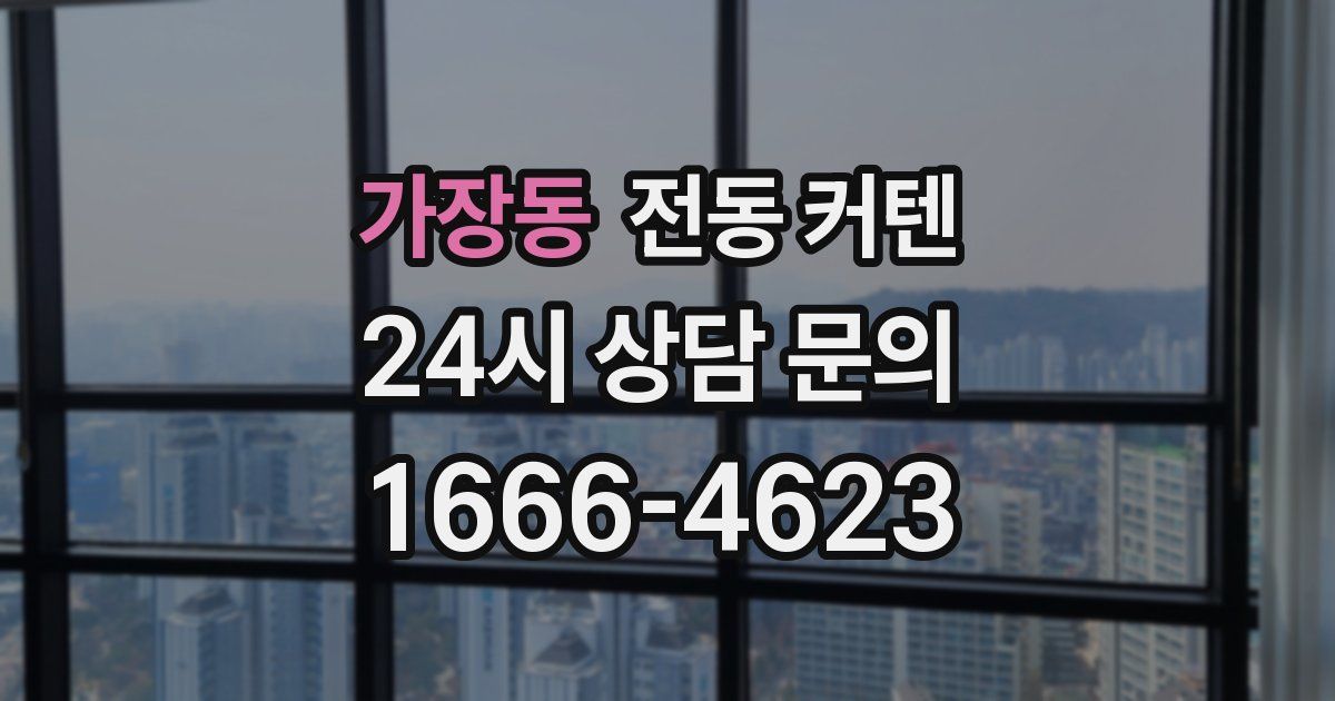 가장동 전동 커텐