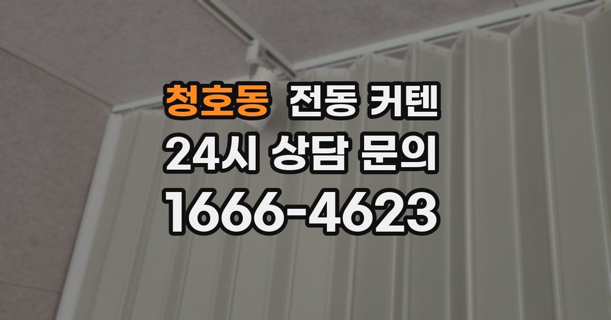청호동 전동 커텐