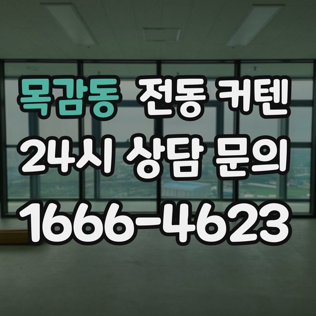 목감동 전동 커텐