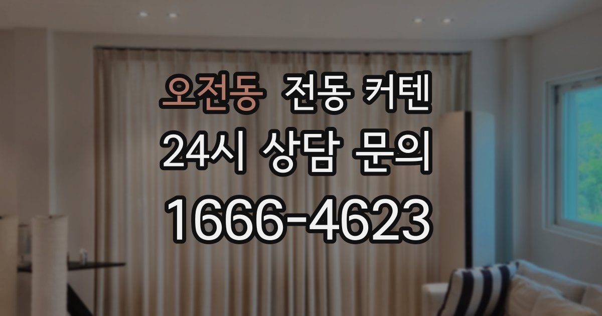 오전동 전동 커텐