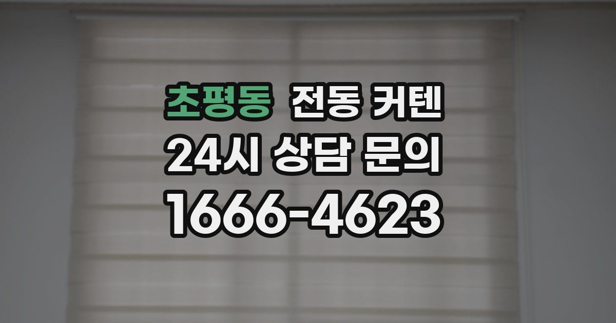 초평동 전동 커텐