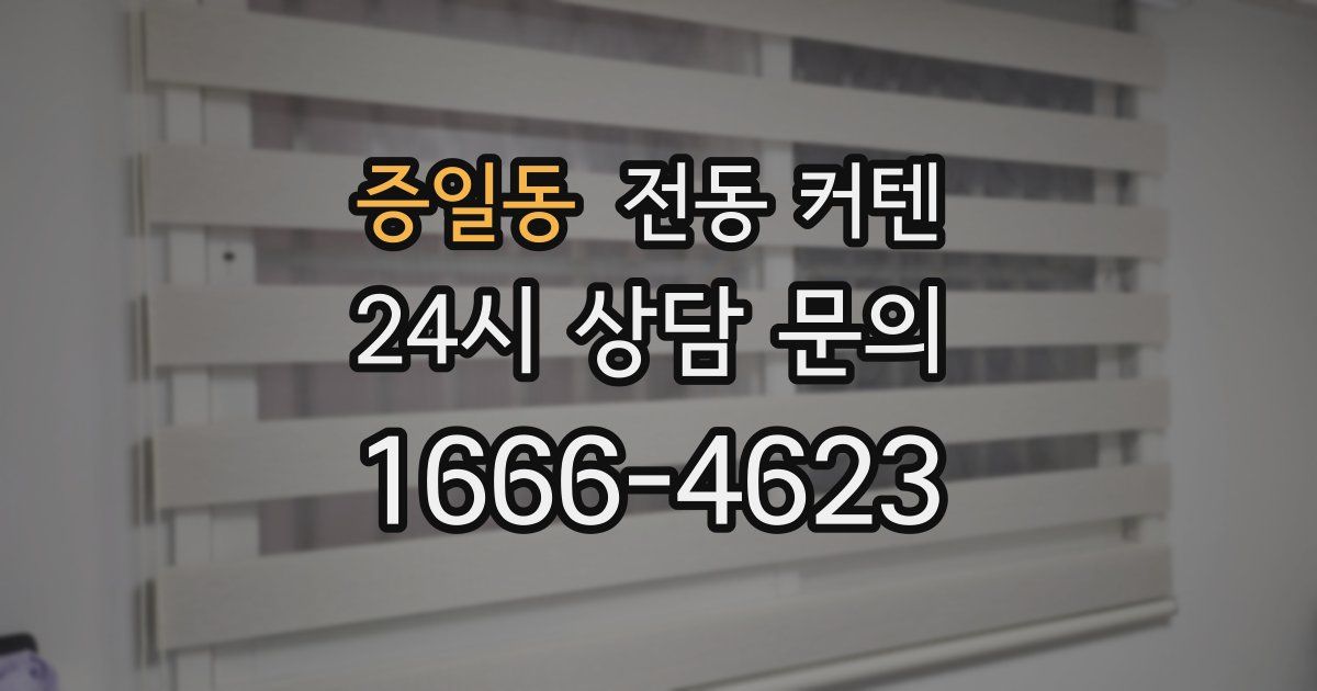 증일동 전동 커텐