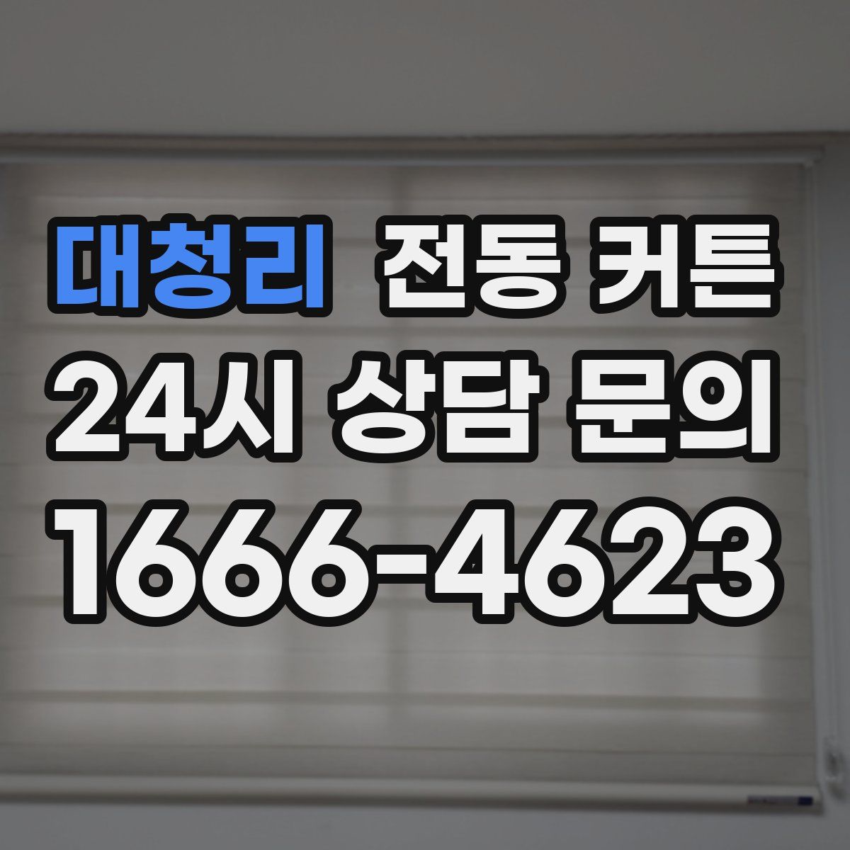 대청리 전동 커튼