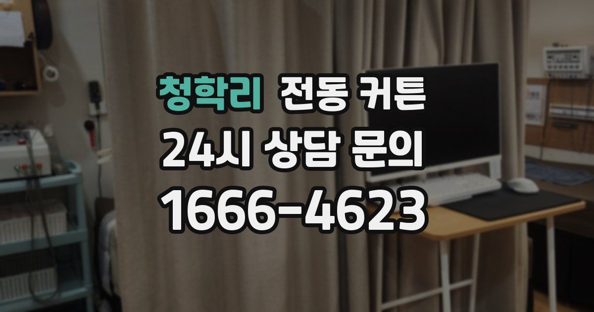 청학리 전동 커튼