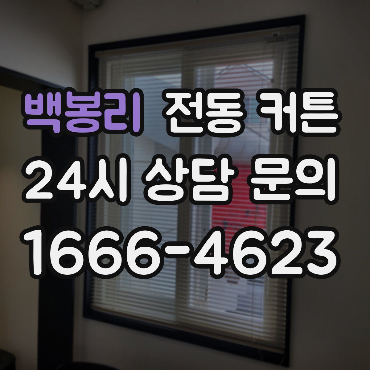 백봉리 전동 커튼