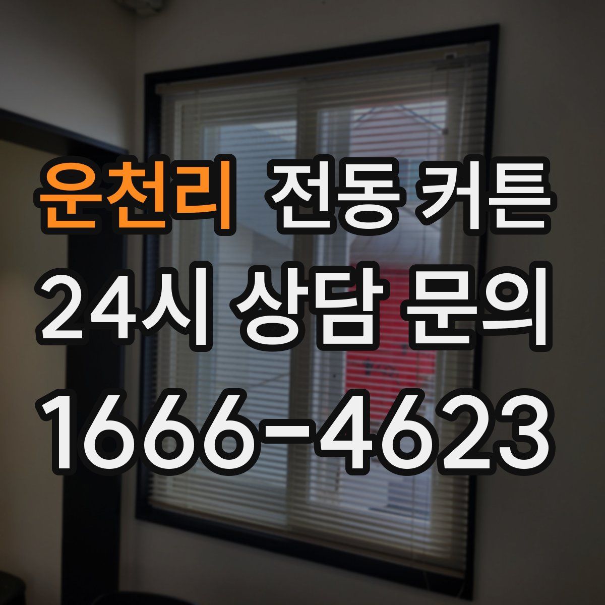 운천리 전동 커튼
