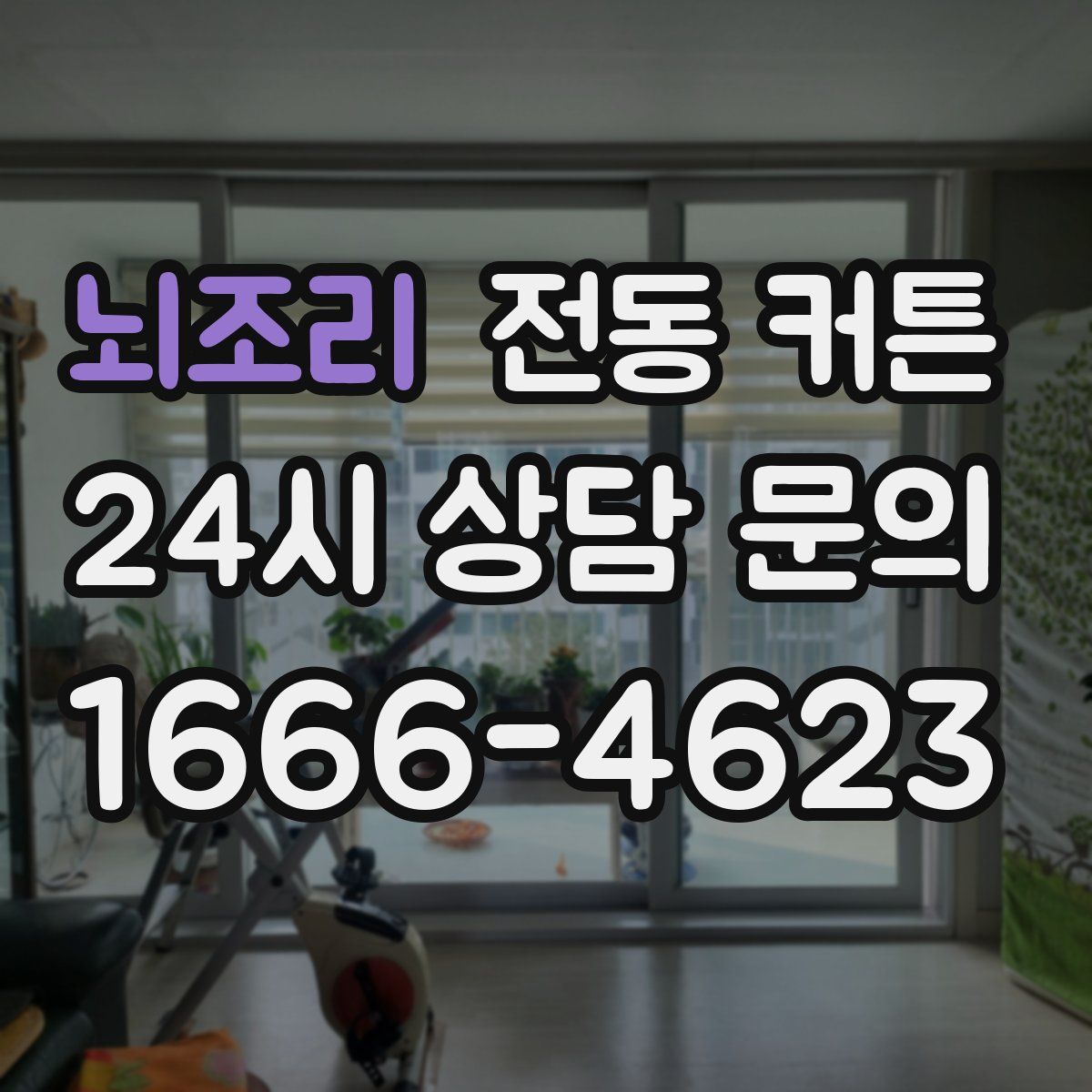 뇌조리 전동 커튼
