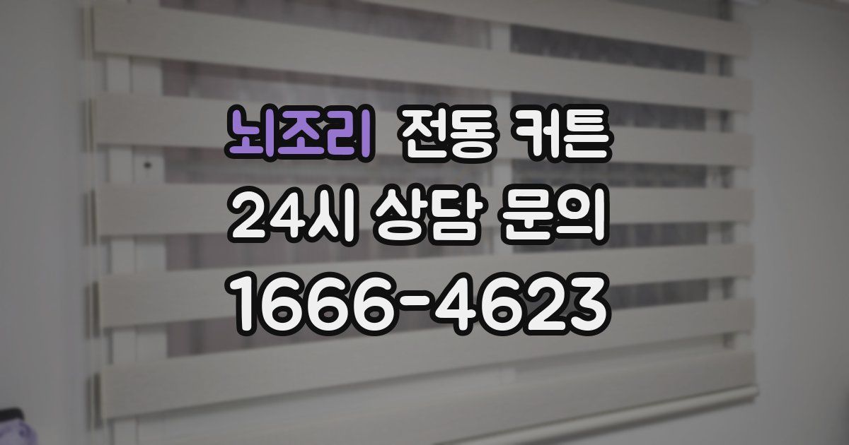 뇌조리 전동 커튼