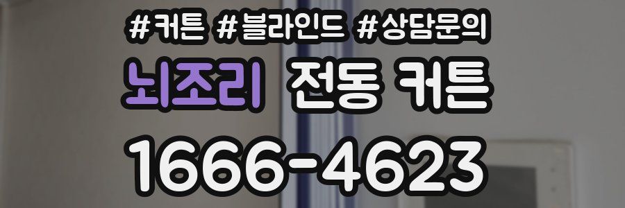 뇌조리 전동 커튼