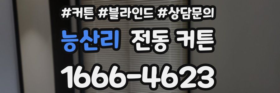 능산리 전동 커튼