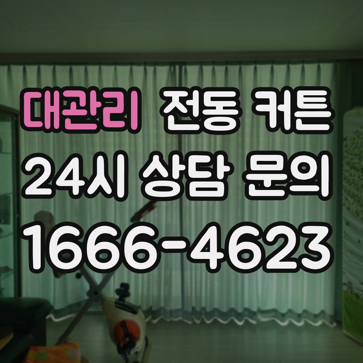 대관리 전동 커튼