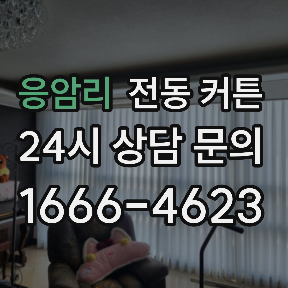 응암리 전동 커튼