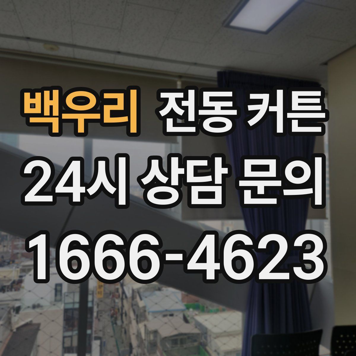 백우리 전동 커튼