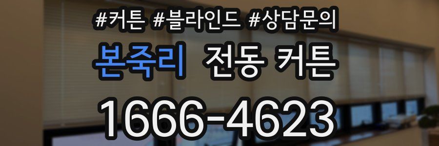 본죽리 전동 커튼