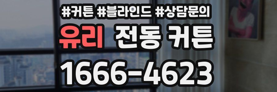 유리 전동 커튼