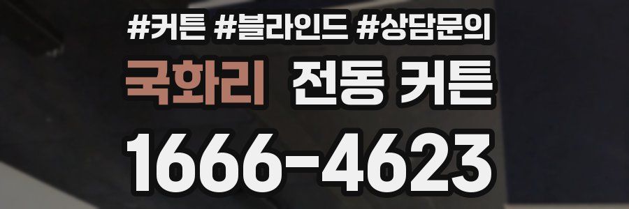 국화리 전동 커튼