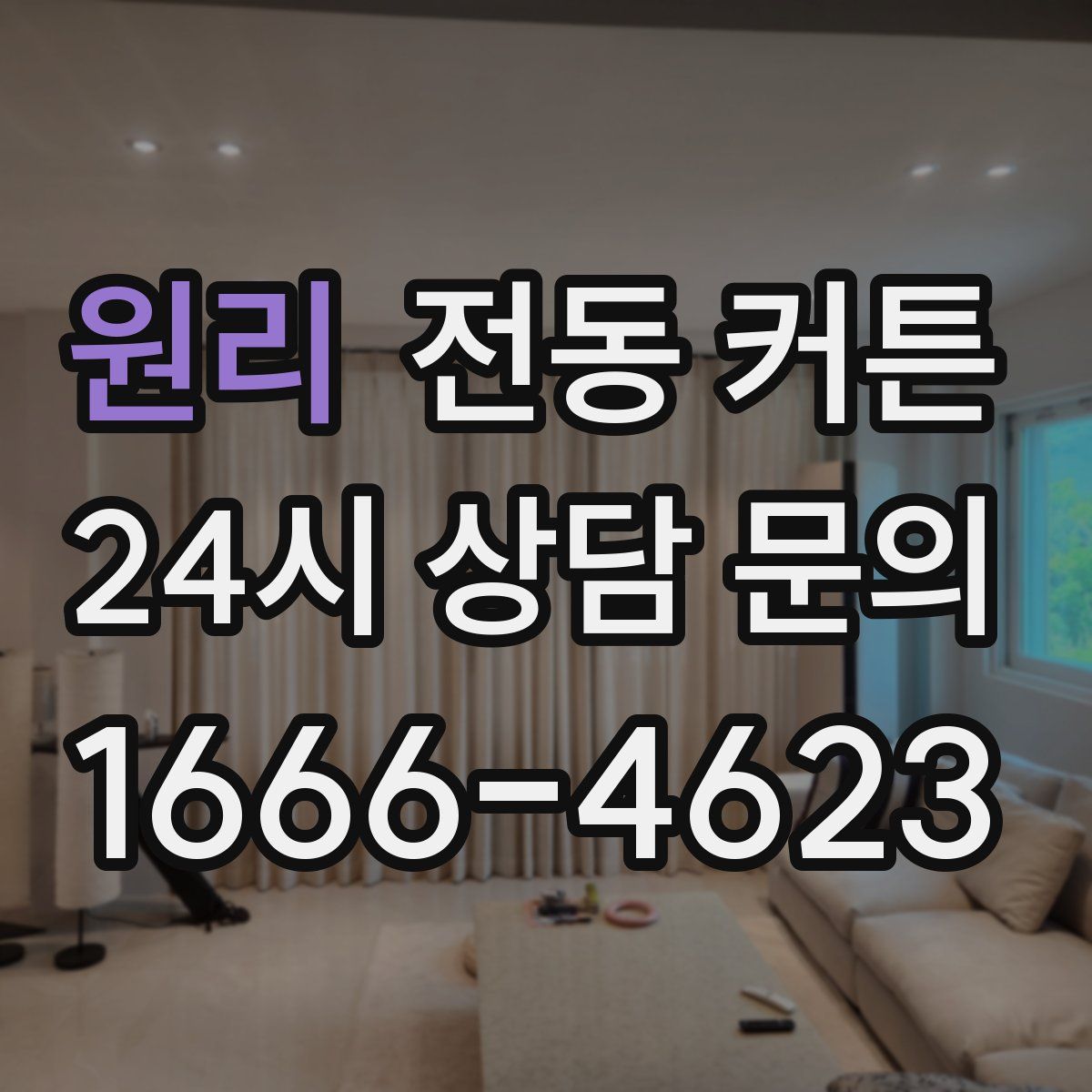원리 전동 커튼