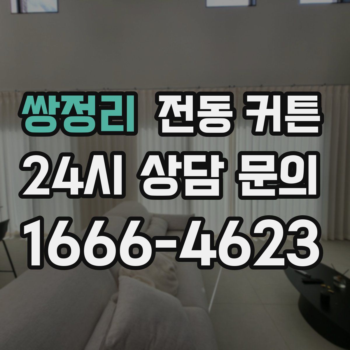 쌍정리 전동 커튼
