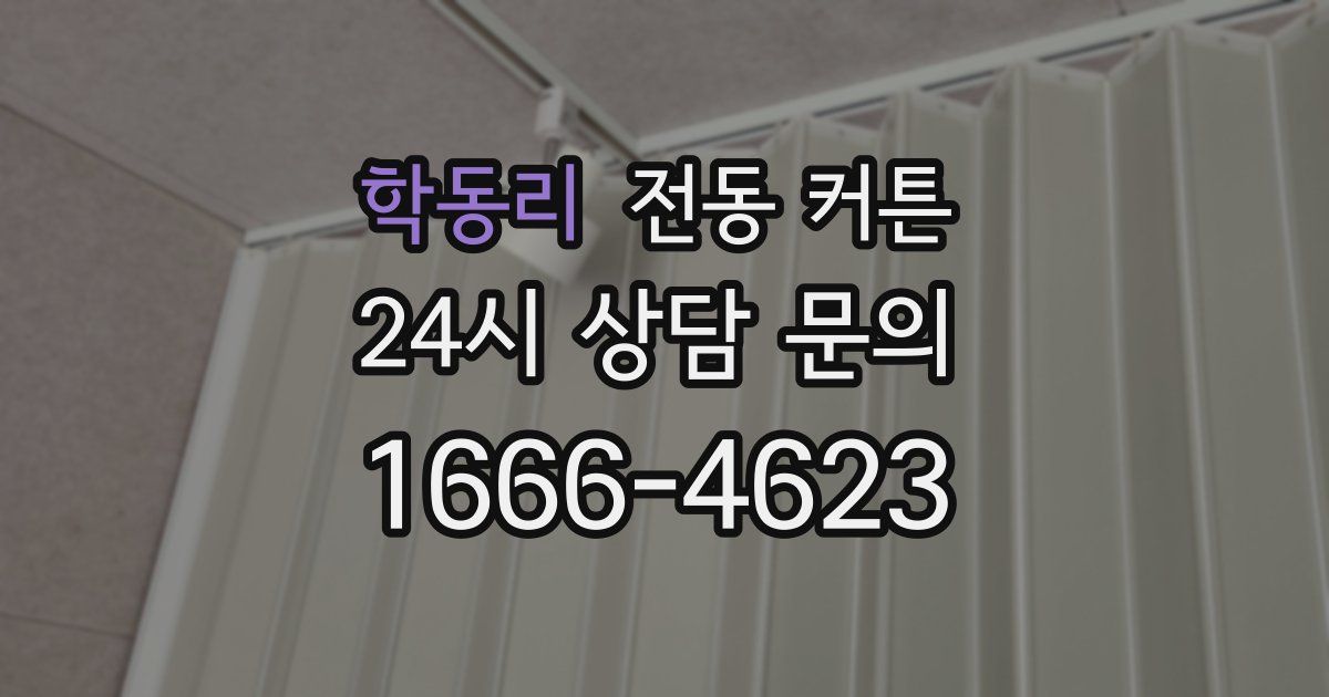 학동리 전동 커튼