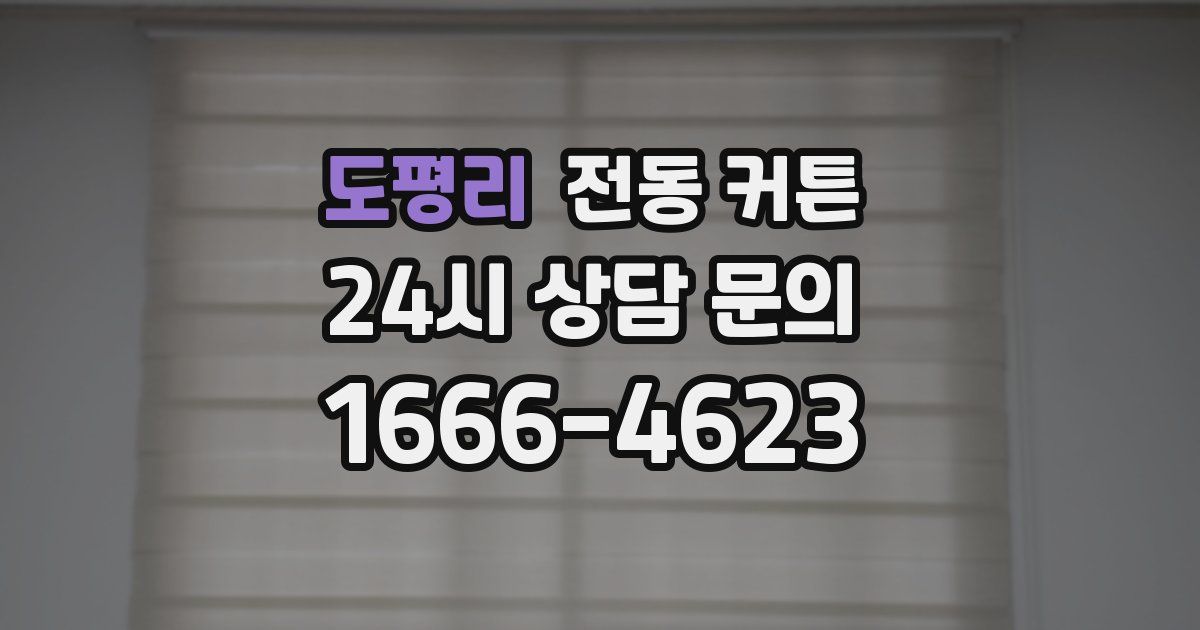 도평리 전동 커튼