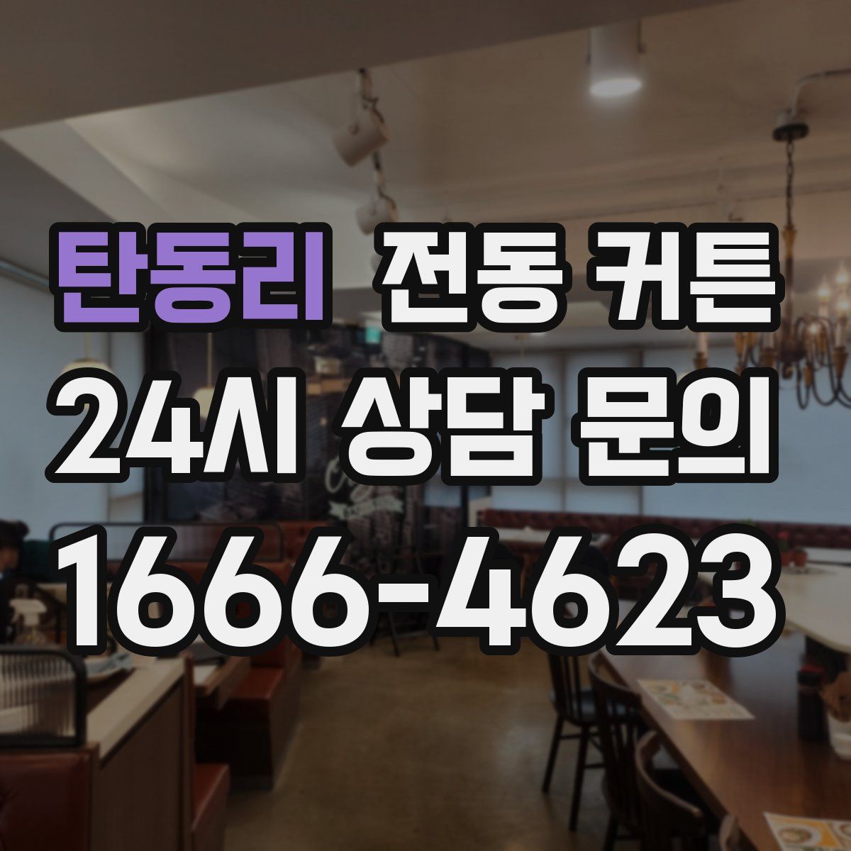 탄동리 전동 커튼