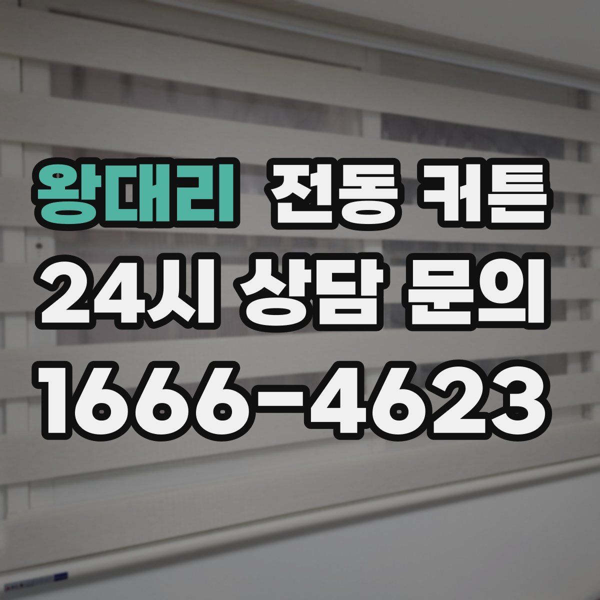 왕대리 전동 커튼