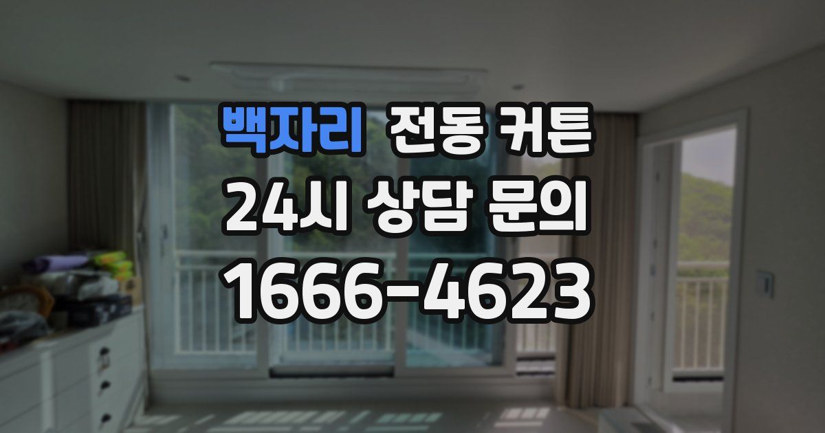 백자리 전동 커튼