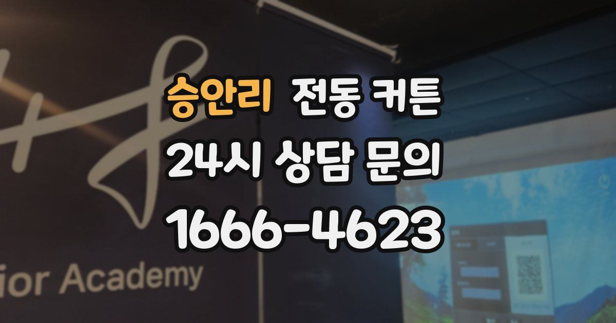 승안리 전동 커튼