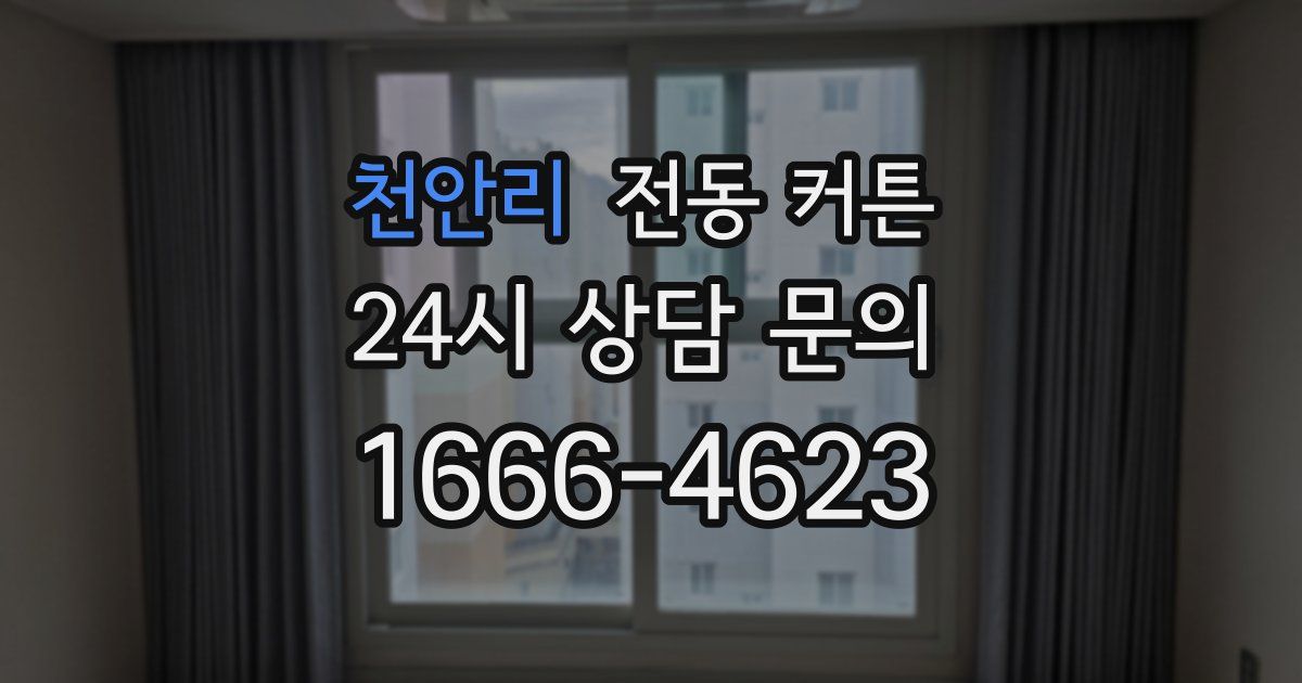천안리 전동 커튼
