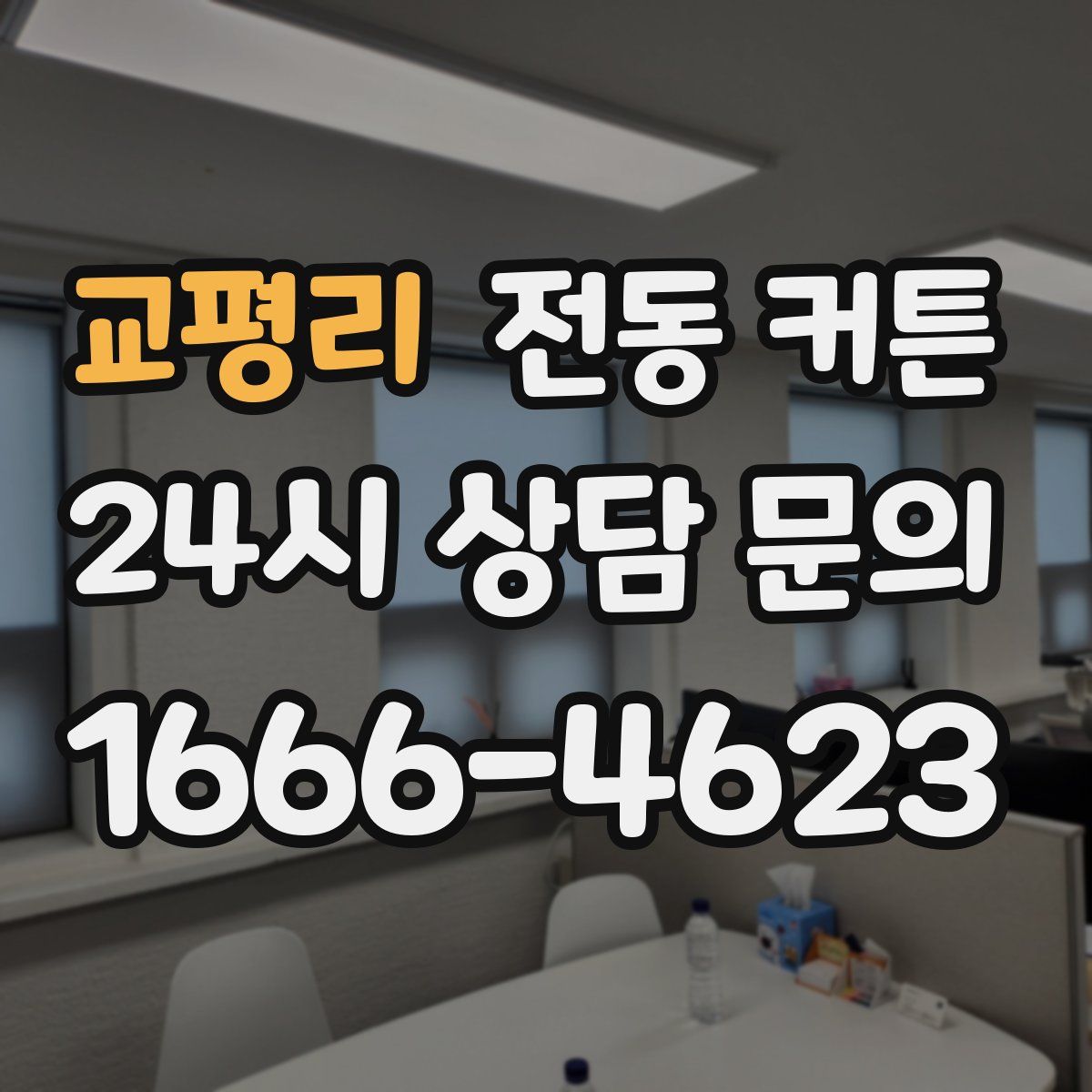 교평리 전동 커튼