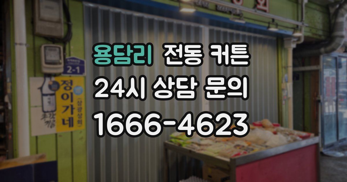 용담리 전동 커튼