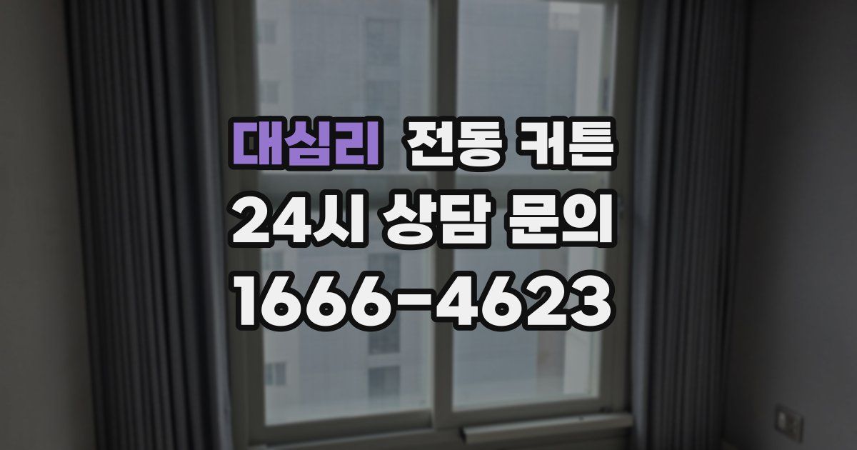 대심리 전동 커튼